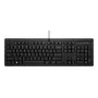 HP 125 G2 USB vadu klaviatūra - pilna izmēra QWERTY, membrānas, ciparu taustiņu bloks, melna