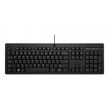 HP 125 G2 vadu tastatūra - pilna izmēra - USB - melna - QWERTY International