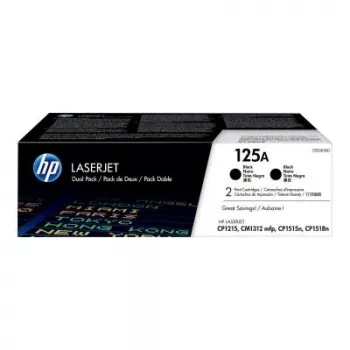 HP 125A Dual Pack Black Toner Cartridge (CB540AD)
