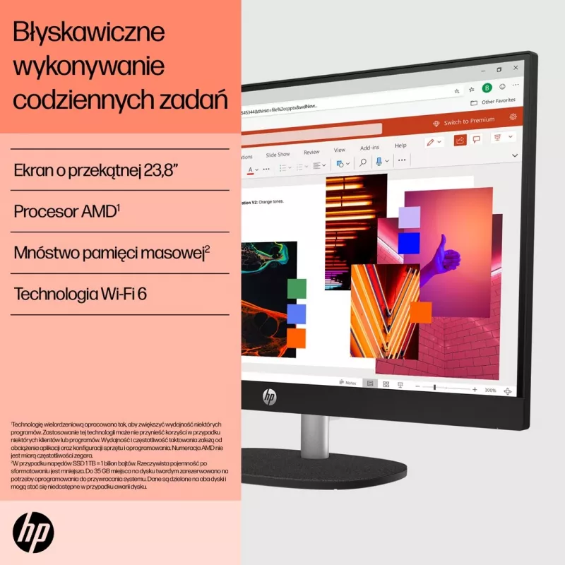 HP 24-cr0334nw All-in-One PC, 23.8 inch Full HD, AMD Ryzen 7 7730U, 16 GB DDR4, 512 GB SSD, Free DOS, Balts
