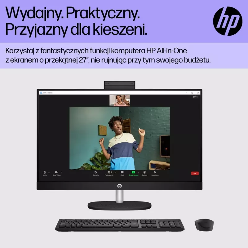 HP 27-cr0224nw Intel Core i5-1335U 27 collu Full HD All-in-One dators, 16 GB DDR4, 512 GB SSD, FreeDOS, Balts