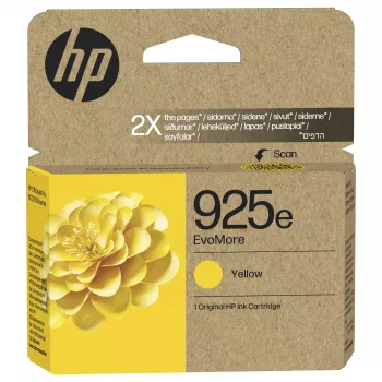 HP 925e EvoMore dzeltenā oriģinālā tintes kasetne - 800 lapas