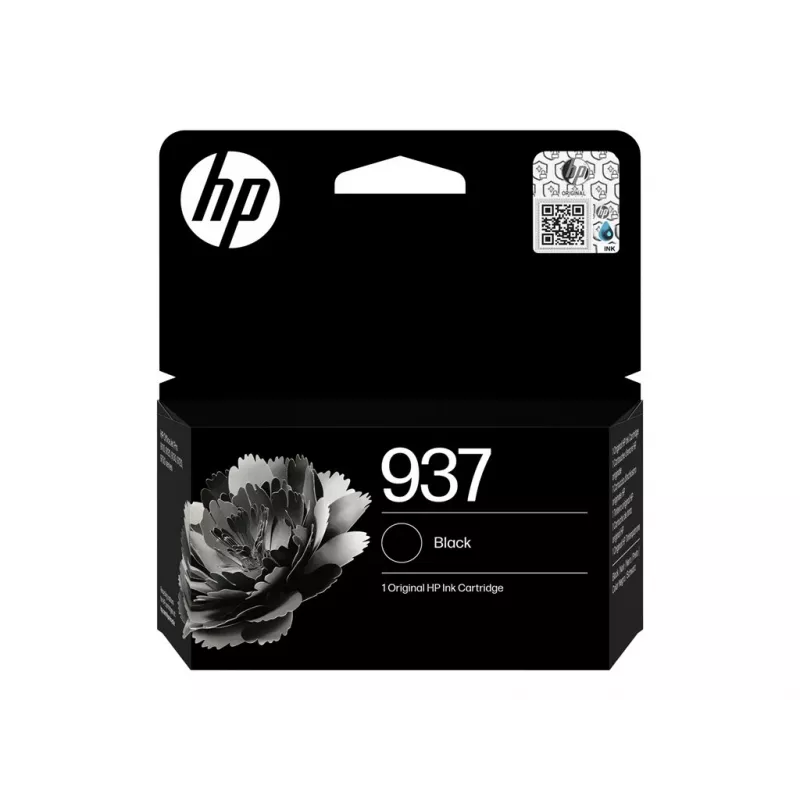 HP 937 Melna oriģinālā tintes kasetne (4S6W5NE#30B)