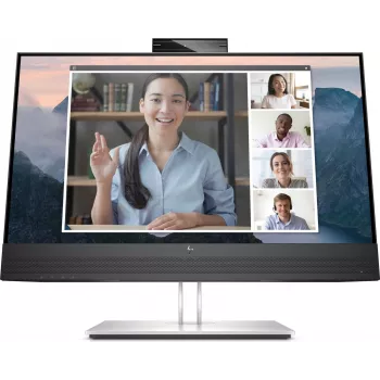 HP E24Mv G4 23,8 collu Full HD IPS monitors ar 5MP tīmekļa kameru, USB-C dokstaciju un 65W jaudas padevi - melns un sudraba 195122021795
