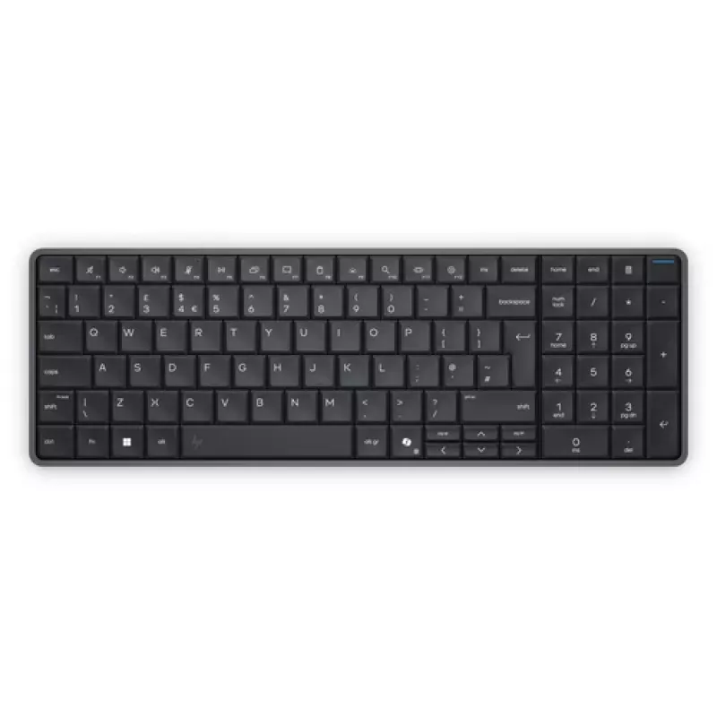 HP EliteBoard G1a Next Gen AI PC - AMD Ryzen AI 5, 16GB RAM, 512GB SSD, Windows 11 Pro, Wi-Fi 6E, Melns