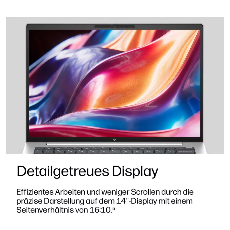 HP EliteBook 8 G2i 14 collu Intel Core Ultra 7 355 32GB RAM 1TB SSD Windows 11 Pro biznesa klēpjdators (sudraba, vācu tastatūra)