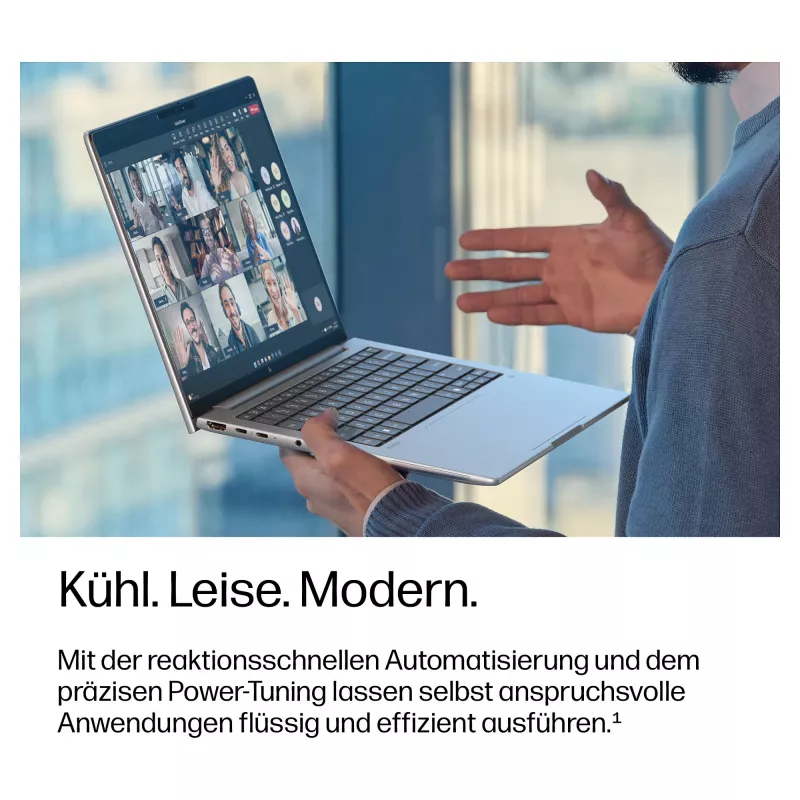 HP EliteBook 8 G2i 14 collu Intel Core Ultra 7 355 32GB RAM 1TB SSD Windows 11 Pro biznesa klēpjdators (sudraba, vācu tastatūra)
