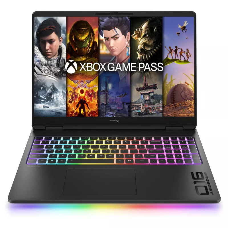 HP OMEN 16-ah1490ng Spēļu klēpjdators, 16,1 collu QHD 165Hz, Intel Core 9 270HX, 32GB DDR5, 1TB SSD, RTX 5080, Windows 11 Home, Vācu tastatūra