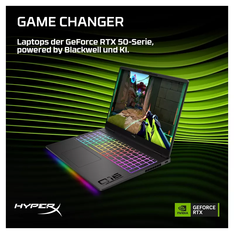 HP OMEN 16-ak1470ng spēļu klēpjdators, 16,1 collu QHD 165Hz, AMD Ryzen AI 7, 32GB RAM, 1TB SSD, RTX 5070 Ti, Windows 11 Home