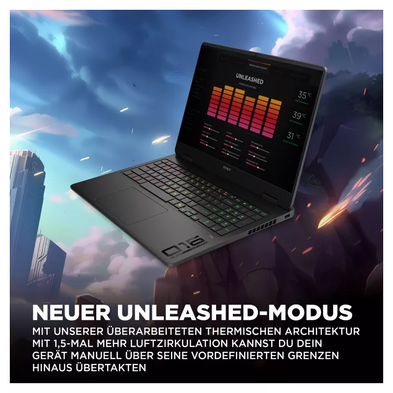 HP OMEN 16-am0471ng spēļu klēpjdators, 16 collu WUXGA 144Hz, Intel Core Ultra 7 255H, 16GB RAM, 512GB SSD, NVIDIA GeForce RTX 5050, FreeDOS, Shadow melns