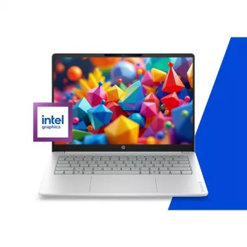 HP OmniBook 3 14-hu0012nwx 14 inch 2K IPS klēpjdators - Intel Core 3 100U, 8GB DDR5, 256GB SSD, Windows 11 Home, Glacier Silver
