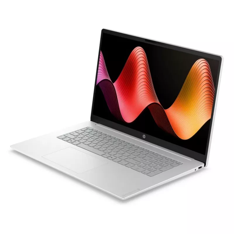 HP OmniBook 3 17-dk0152ng Laptop, 17,3 collu FHD IPS, Intel Core 5 120U, 8GB RAM, 512GB SSD, FreeDOS, Natural Silver, Vācu tastatūra