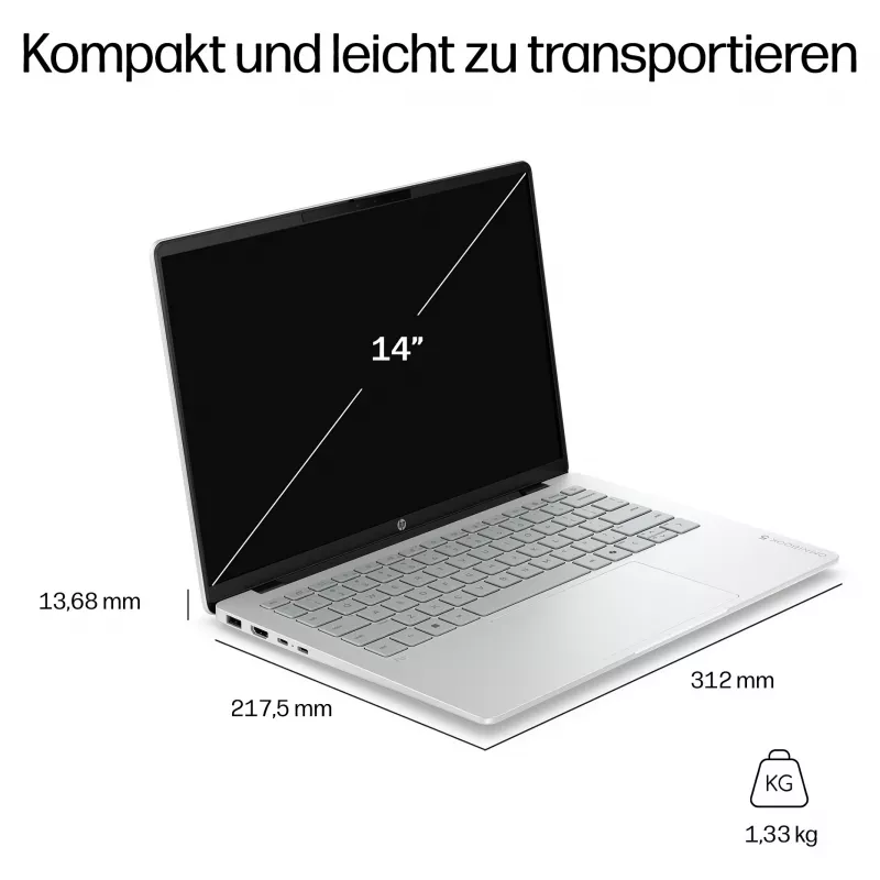HP OmniBook 5 Next Gen AI 14-hh0470ngx klēpjdators, 14 collu, Intel Core Ultra 7 355, 16GB RAM, 512GB SSD, Windows 11 Home