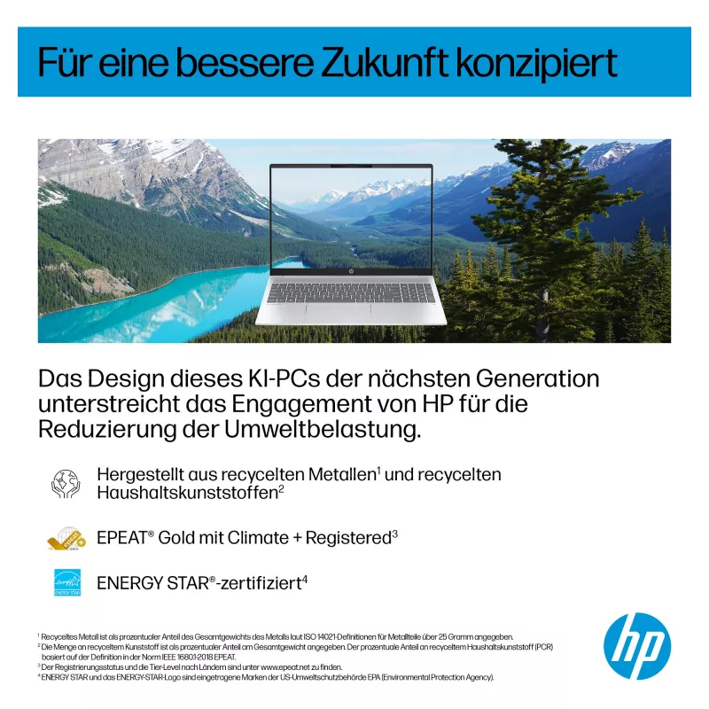 HP OmniBook 5 16-ag1451ngx AMD Ryzen AI 5 330 16GB 512GB SSD W11 Home 16 collu WUXGA klēpjdators (Natural Silver, vācu QWERTZ)