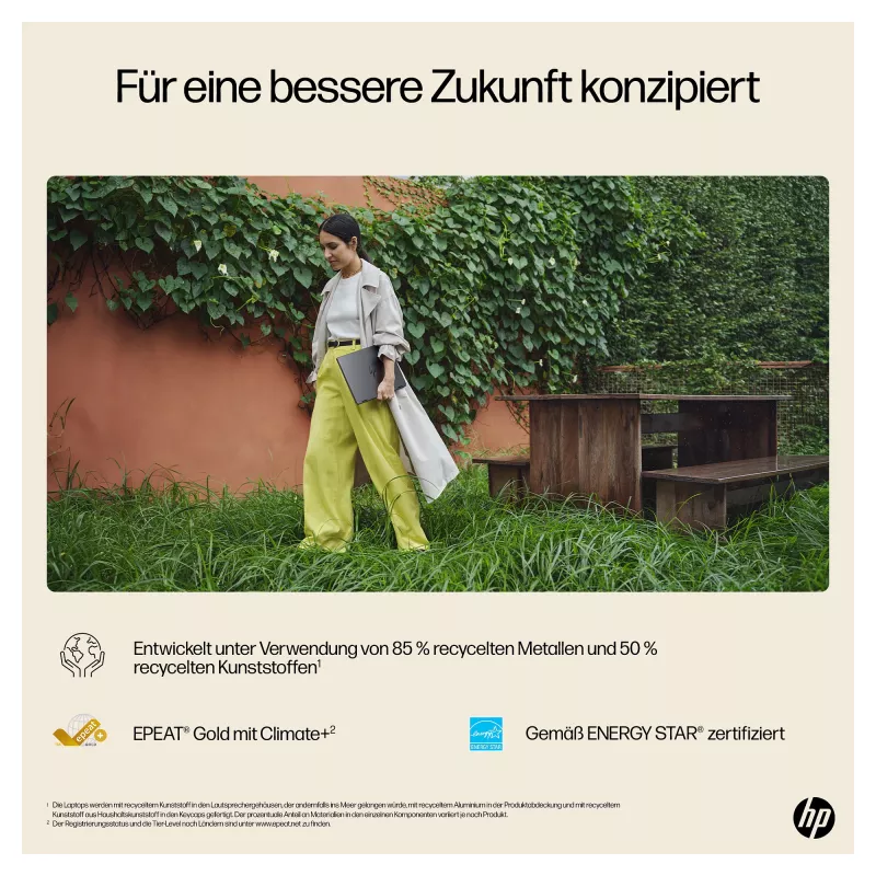 HP OmniBook Ultra Flip 14-fh0678ng 2-in-1 klēpjdators, Intel Core Ultra 7, 32GB RAM, 1TB SSD, 14 collu OLED skārienekrāns, Windows 11 Home, dabīgs sudrabs