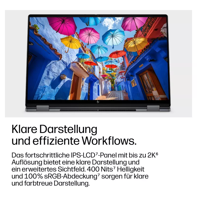 HP OmniBook X Flip Next Gen AI 16-cb0073ngx 2-in-1 klēpjdators, 16 inch 2.8K OLED skārienekrāns, Snapdragon X Elite, 24GB RAM, 1TB SSD, Windows 11 Home, Meteorite Gray
