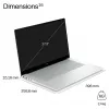 HP OmniBook X Next Gen AI 17-de0070ngx, 17,3 collu QHD+ IPS, Snapdragon X Elite X1E-78-100, 16GB LPDDR5X, 1TB SSD, Windows 11 Home, keramikas balts, vācu tastatūra