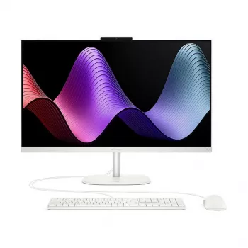 HP OmniStudio 27-cw0450ng All-in-One PC, 27 collu FHD displejs, AMD Ryzen AI 5, 16GB RAM, 512GB SSD, Windows 11 Home, balts