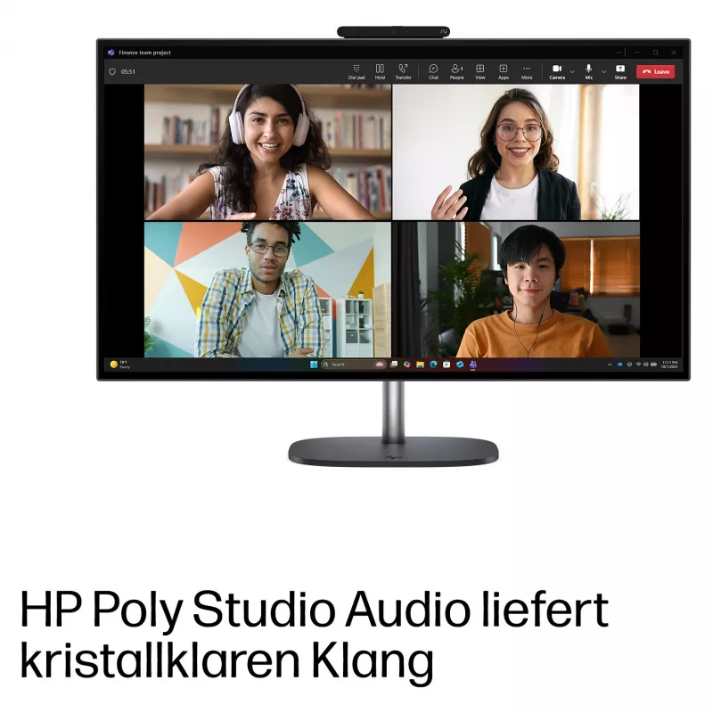 HP OmniStudio X 27-cx0452ng All-in-One dators, 27 collu QHD IPS displejs, Intel Core Ultra 5, 24GB DDR5 RAM, 1TB SSD, Windows 11 Home, balts