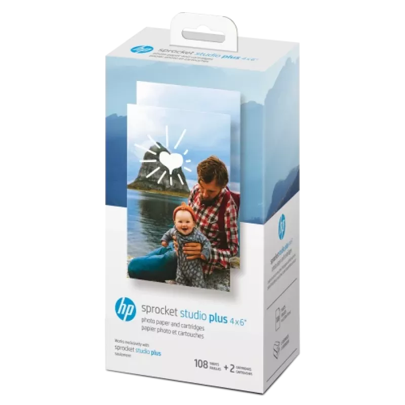 HP Sprocket Studio Plus 4x6 fotopapīrs (108 loksnes) - spīdīgs