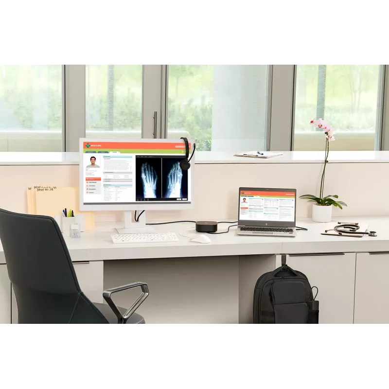 HP USB-C Dock G5 - 8-in-1 dokstacija ar divu 4K displeju atbalstu, 65W jaudas padevi, Gigabit Ethernet un 4x USB-A portiem