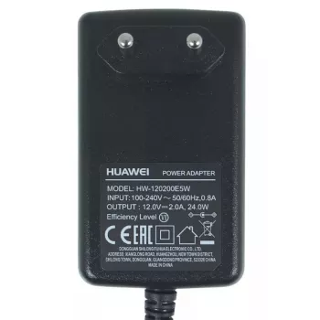Huawei HW-120200E5W AC/DC barošanas adapteris – 12V 2A (24W) iekštelpu maršrutētāja barošanas bloks, 90-264V ieeja, melns