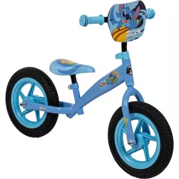 Huffy Stitch 16 G bērnu velosipēds, 16 collu riteņi, Disney Stitch tēma, tērauda rāmis, priekšējā rokas un aizmugurējā kāpurķēžu bremze, noņemami treniņriteņi, zils/rozā