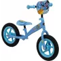 Huffy Stitch 16 G bērnu velosipēds, 16 collu riteņi, Disney Stitch tēma, tērauda rāmis, priekšējā rokas un aizmugurējā kāpurķēžu bremze, noņemami treniņriteņi, zils/rozā