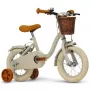 Huffy Vintage 12 collu bērnu velosipēds, pelēks ar grozu un mācību riteņiem