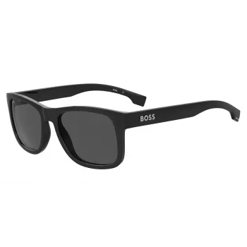 HUGO BOSS BLACK BOSS1568S807 Taisnstūra saulesbrilles, Melna/Pelēka, 55/18/145 mm