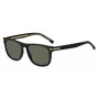 HUGO BOSS BLACK BOSS1626S807 Vīriešu saulesbrilles Kvadrātveida Acetāts Melns Rāmis Pelēkas Lēcas 55mm