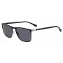 HUGO BOSS MELNAS SAULESBRILES BOSS1004SITO6 Taisnstūra Acetāta Rāmis Pelēkas Lēcas 56/17/145 mm
