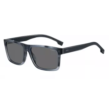HUGO BOSS BLACK Saulesbrilles BOSS1760GS38I Vīriešu Kvadrātveida Rāmis Tumši Pelēka Lēca 59mm