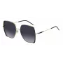 HUGO BOSS BLACK Sieviešu saulesbrilles BOSS1707SRHL - Kvadrātveida acetāta rāmis, pelēkas polikarbonāta lēcas, UV400 aizsardzība, 58 mm lēcu platums