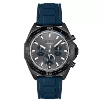 HUGO BOSS Vīriešu kvarca hronogrāfa pulkstenis 1513972 44 mm Nerūsējošais tērauds Zils ciparnīca