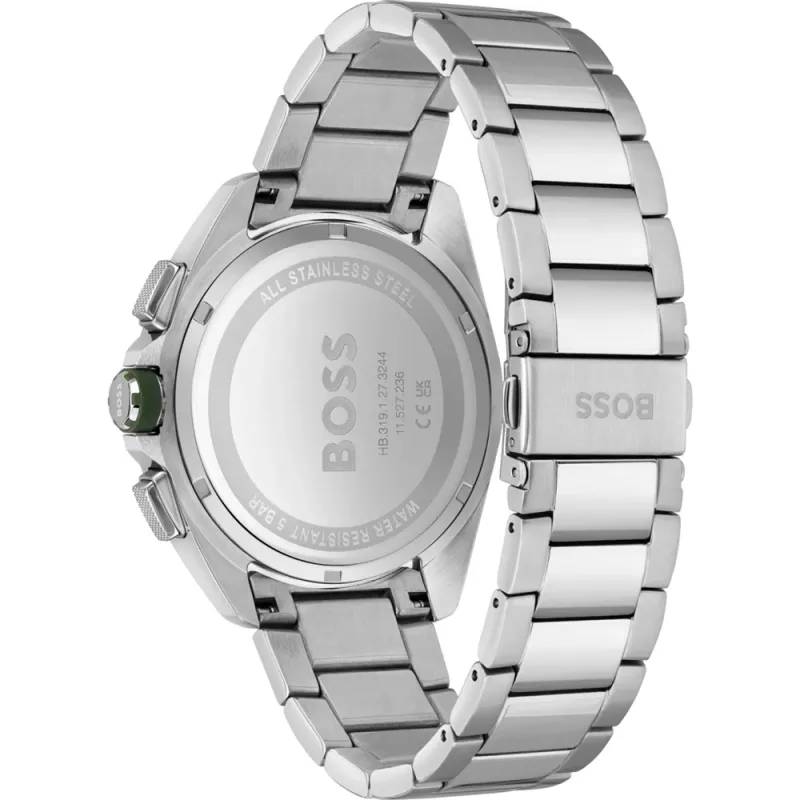 HUGO BOSS Vīriešu pulkstenis 1513951 44mm Nerūsējošais tērauds Zils ciparnīca Hronogrāfs
