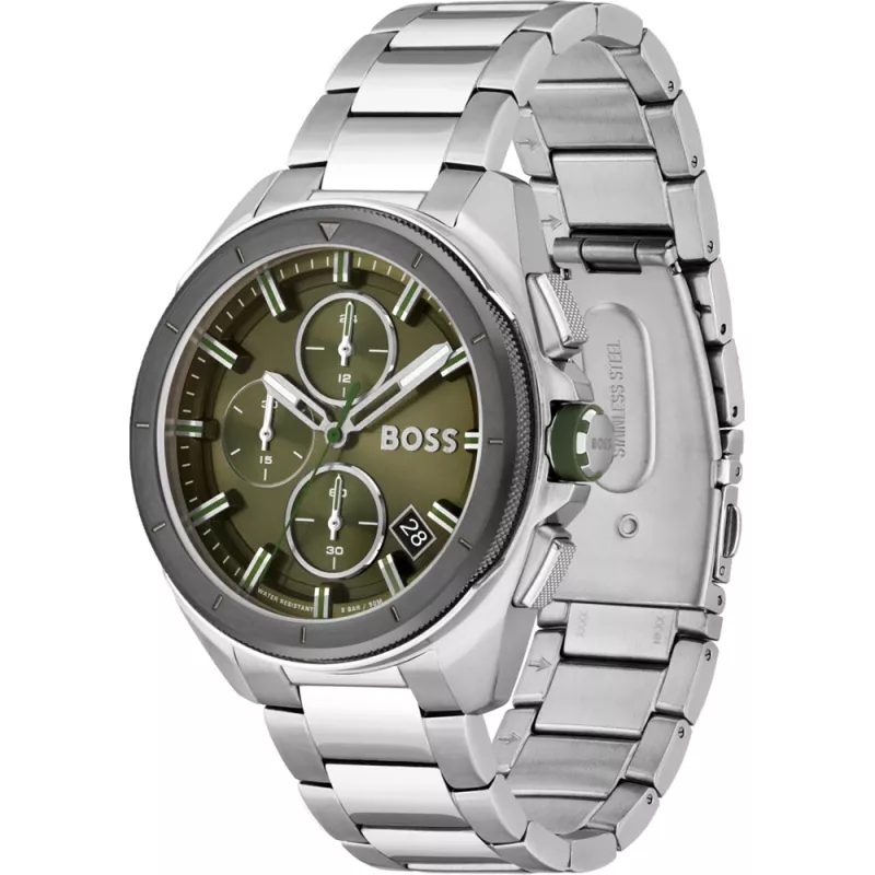 HUGO BOSS Vīriešu pulkstenis 1513951 44mm Nerūsējošais tērauds Zils ciparnīca Hronogrāfs