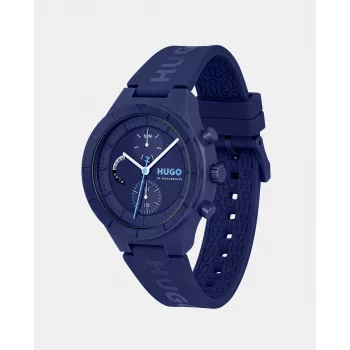 HUGO BOSS Velocity Vīriešu Kvarca Hronogrāfa Pulkstenis 44mm Nerūsējošais Tērauds Zils Ciparnīca