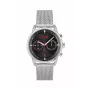HUGO MAN 1530236 44mm Kvarca analogais pulkstenis, melna silikona siksniņa