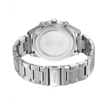 HUGO vīriešu 1530163 kvarca analogais pulkstenis 46mm zila ciparnīca brūna ādas siksniņa
