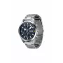 HUGO vīriešu 1530163 kvarca analogais pulkstenis 46mm zila ciparnīca brūna ādas siksniņa