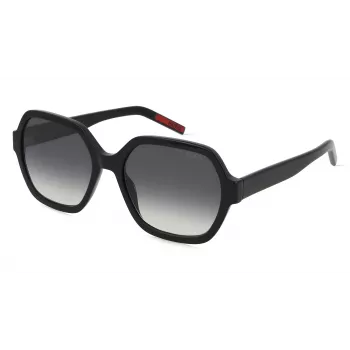HUGO Sieviešu saulesbrilles HG1265S807F69 - Kvadrātveida acetāta rāmis ar pelēkām gradienta lēcām