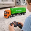 HUINA 1:18 RC Remote Control Truck ar konteineru, gaismām un skaņām