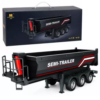HUINA 32332 RC Metāla pašizgāzēja puspiekabe 1:18 mērogs Melna