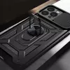 Hurtel Hybrid Armor Camshield Maciņš Huawei nova Y90 Bruņots Maciņš ar Kameras Vāciņu Melns