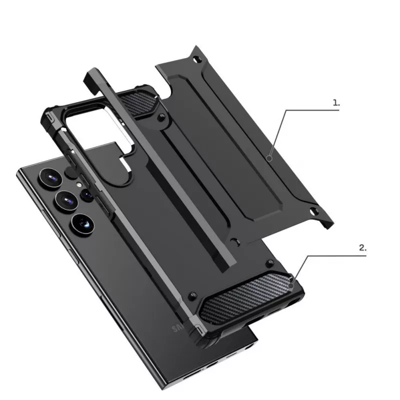 Hurtel Hybrid Armor Case Apple iPhone 15 Pro - Melns