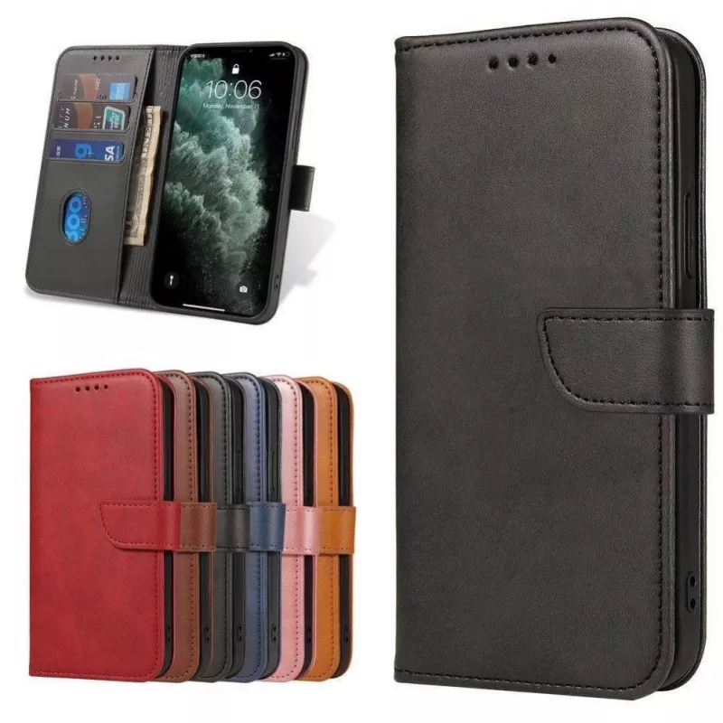 Hurtel Magnet Case Elegant Case Cover with Flap and Stand Function for OnePlus Nord N200 5G Black