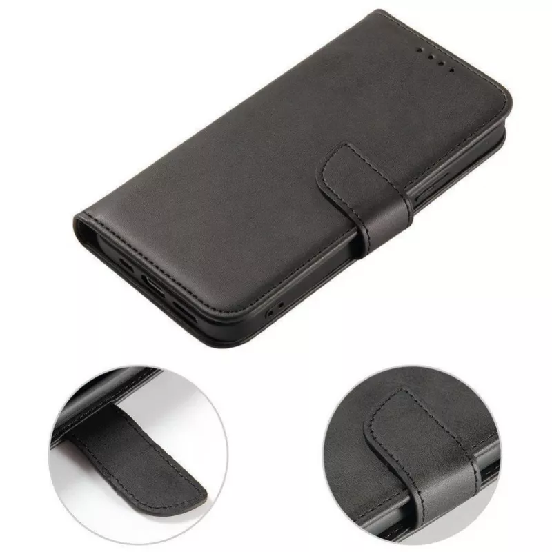 Hurtel Magnet Case Elegant Case Cover with Flap and Stand Function for OnePlus Nord N200 5G Black