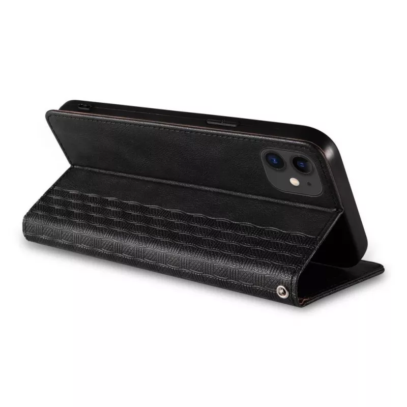 Hurtel Magnet Strap Case iPhone 13 Mini - Maks maciņš ar siksniņu un piekariņu - Melns