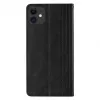 Hurtel Magnet Strap Case iPhone 13 Mini - Maks maciņš ar siksniņu un piekariņu - Melns